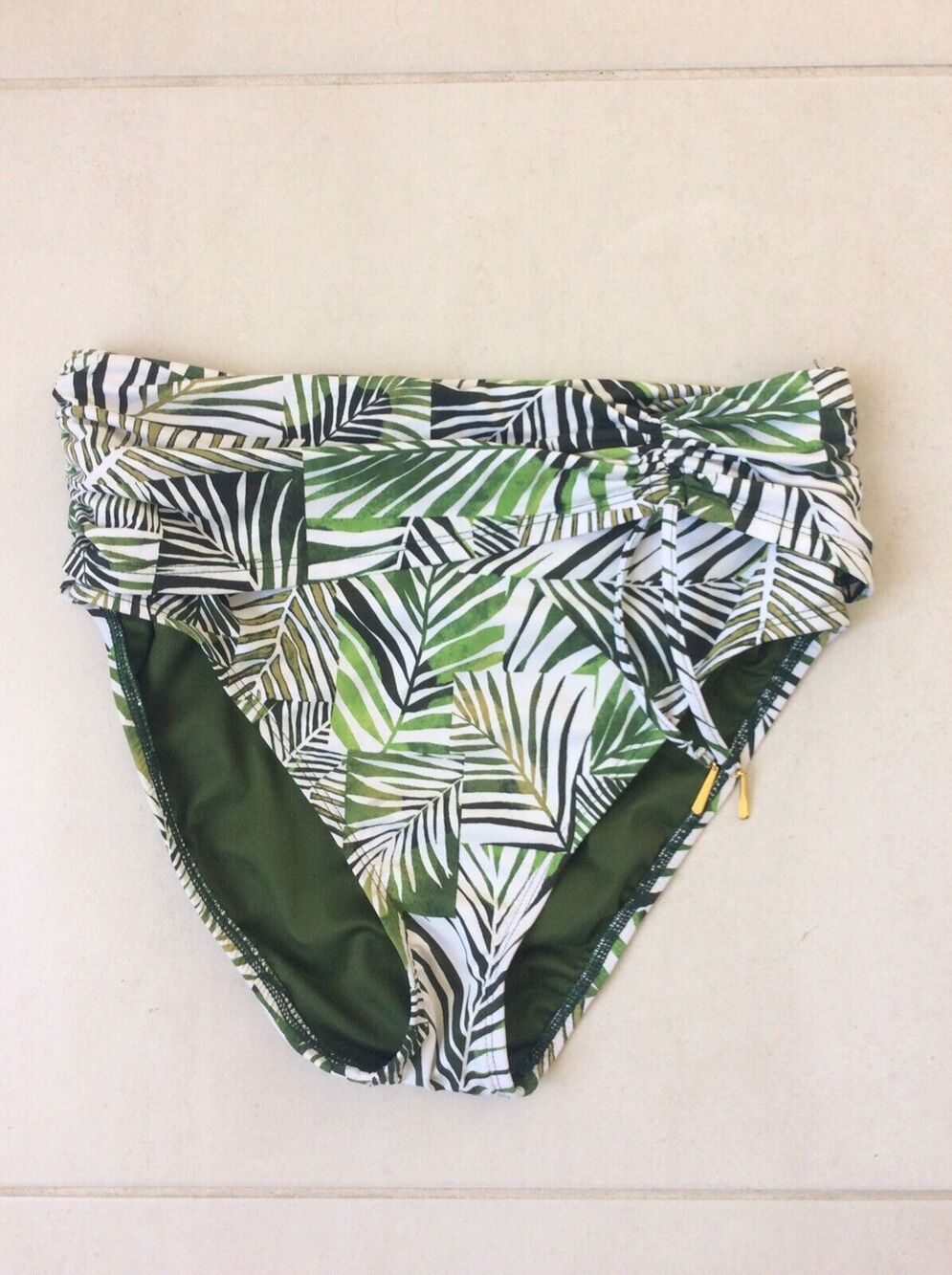 Bleu Rod Beattie Swim Bikini Bottom High Waist Tropical Swimwear